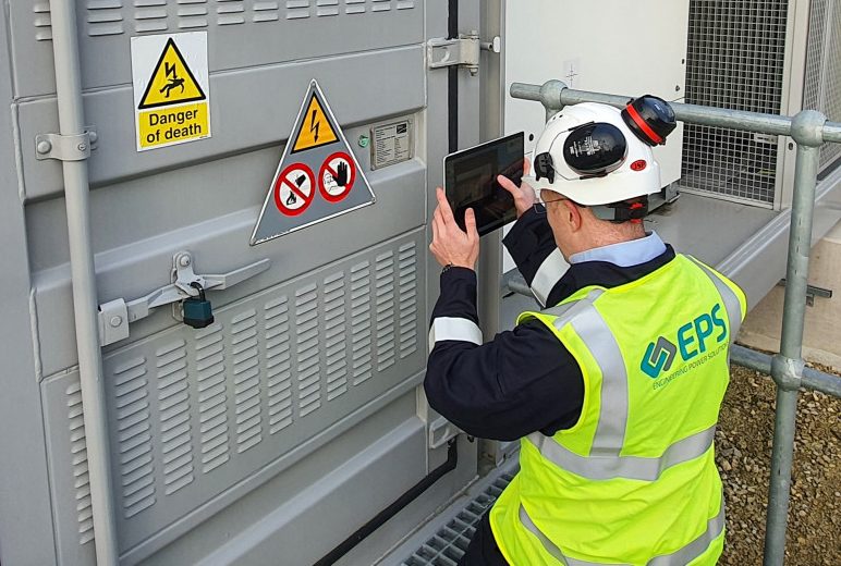 Senior Electrical Engineering Consultant conducting a site survey for battery energy storage assets.