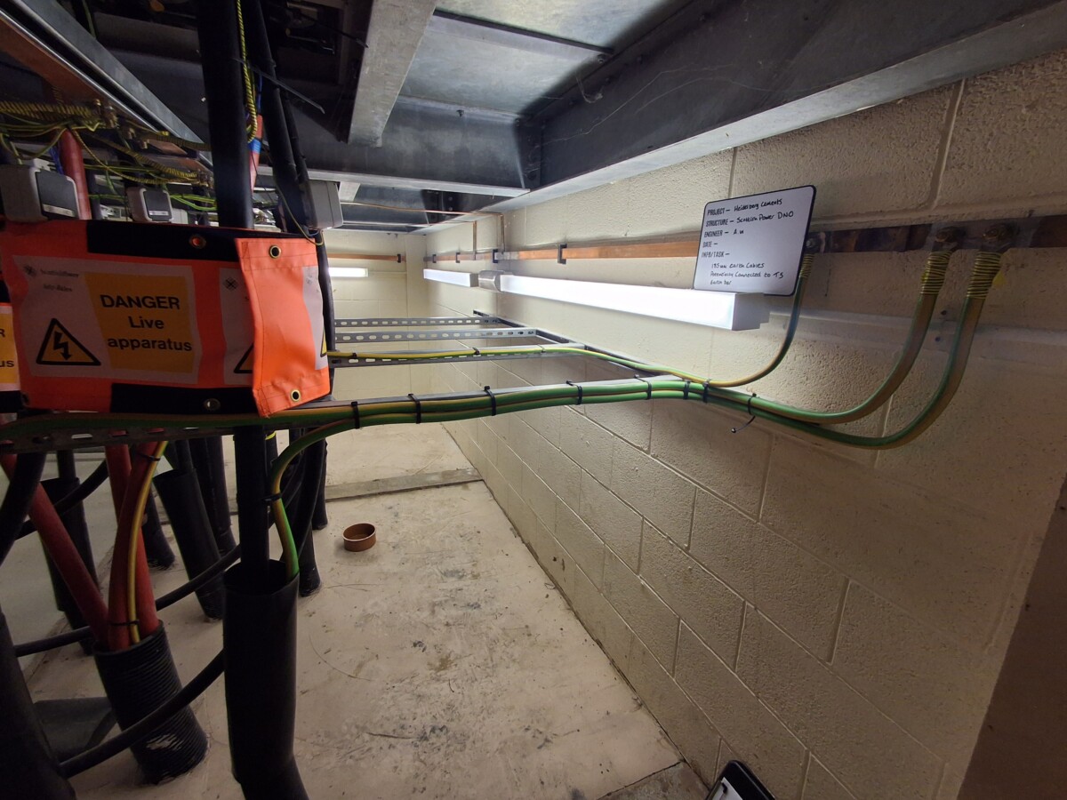 Inspection of earthing conductors and bonding connections within a high voltage transformer compound
